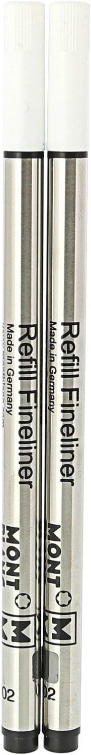 Montblanc Fineliner Refills (M) Mystery Black 110149 – Pen Refills for Fineliner and Rollerball Pens by Montblanc – 2 x Fiber Tip Pen Refill