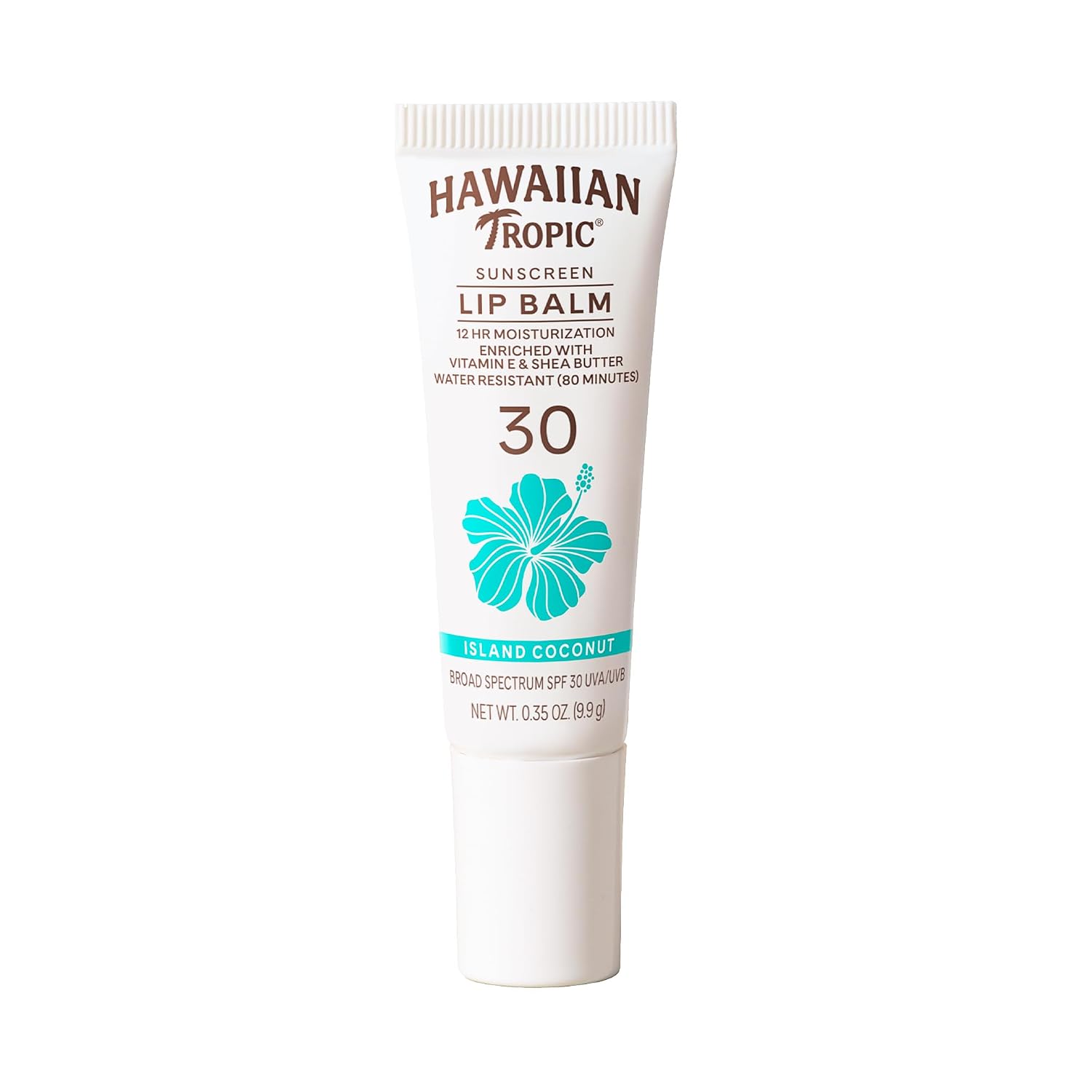 Hawaiian Tropic Lip Sunscreen SPF 30, Island Coconut | SPF Lip Balm, Beach Essentials, Travel Size Sunscreen for Lips, 0.3 oz