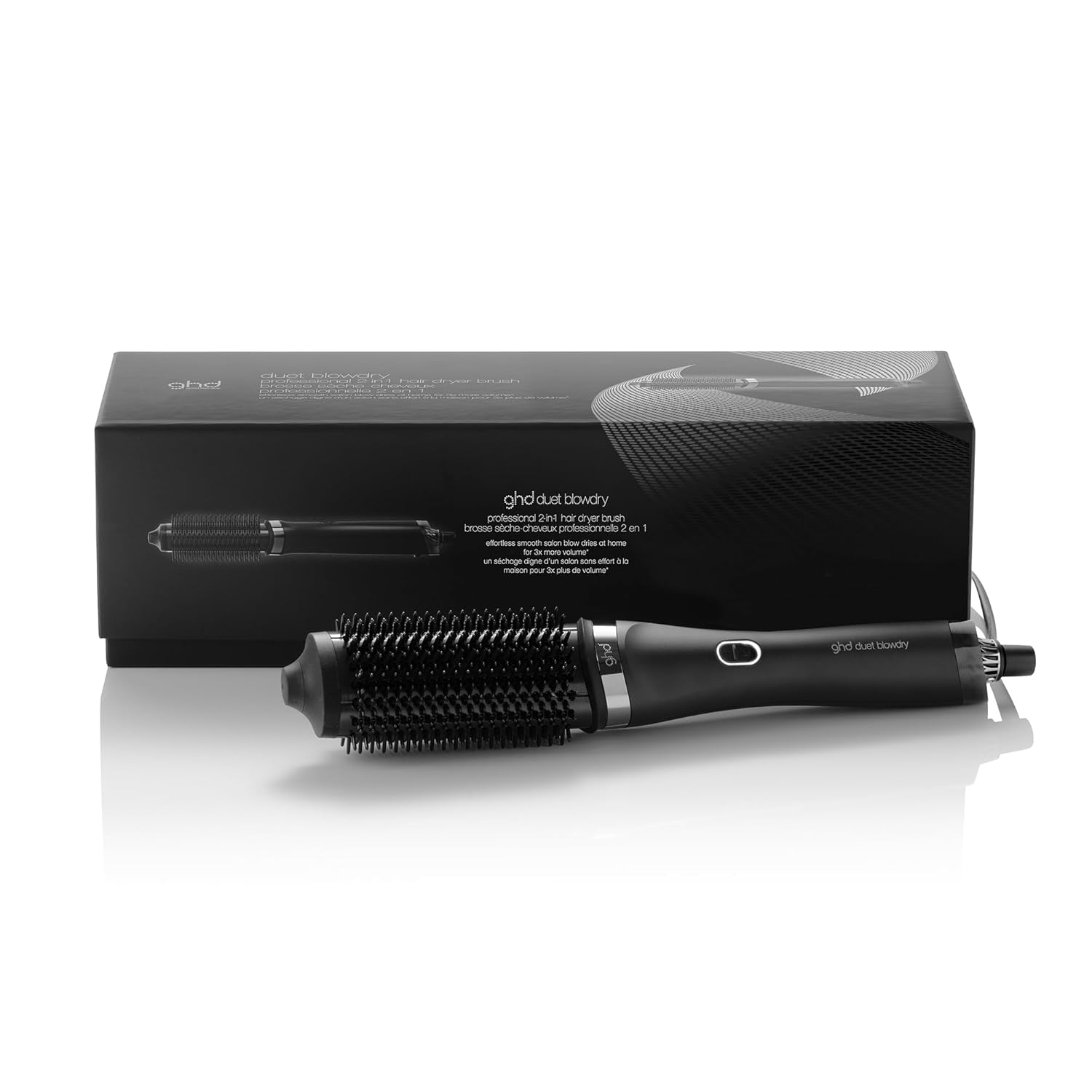ghd Duet Blowdry-Hair Dryer Brush | Wet to Blow Dried with No Heat Damage | 3X More Volume with 24 Hour Long-Lasting Results | Blow Dry with No Fizz | 50% More Shine
