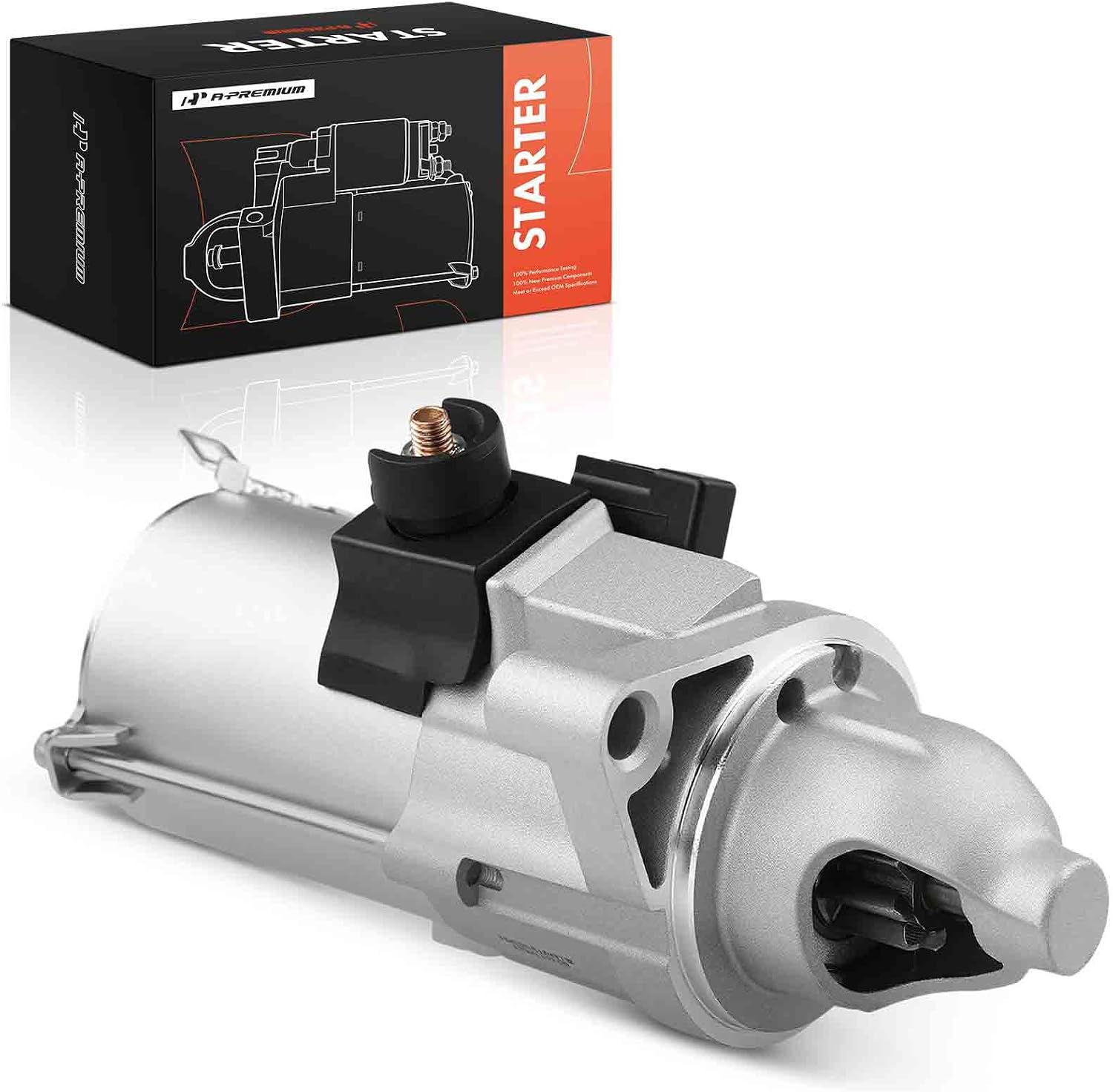 A-Premium Starter Motor, 12V 1.6KW 9 Teeth Clockwise