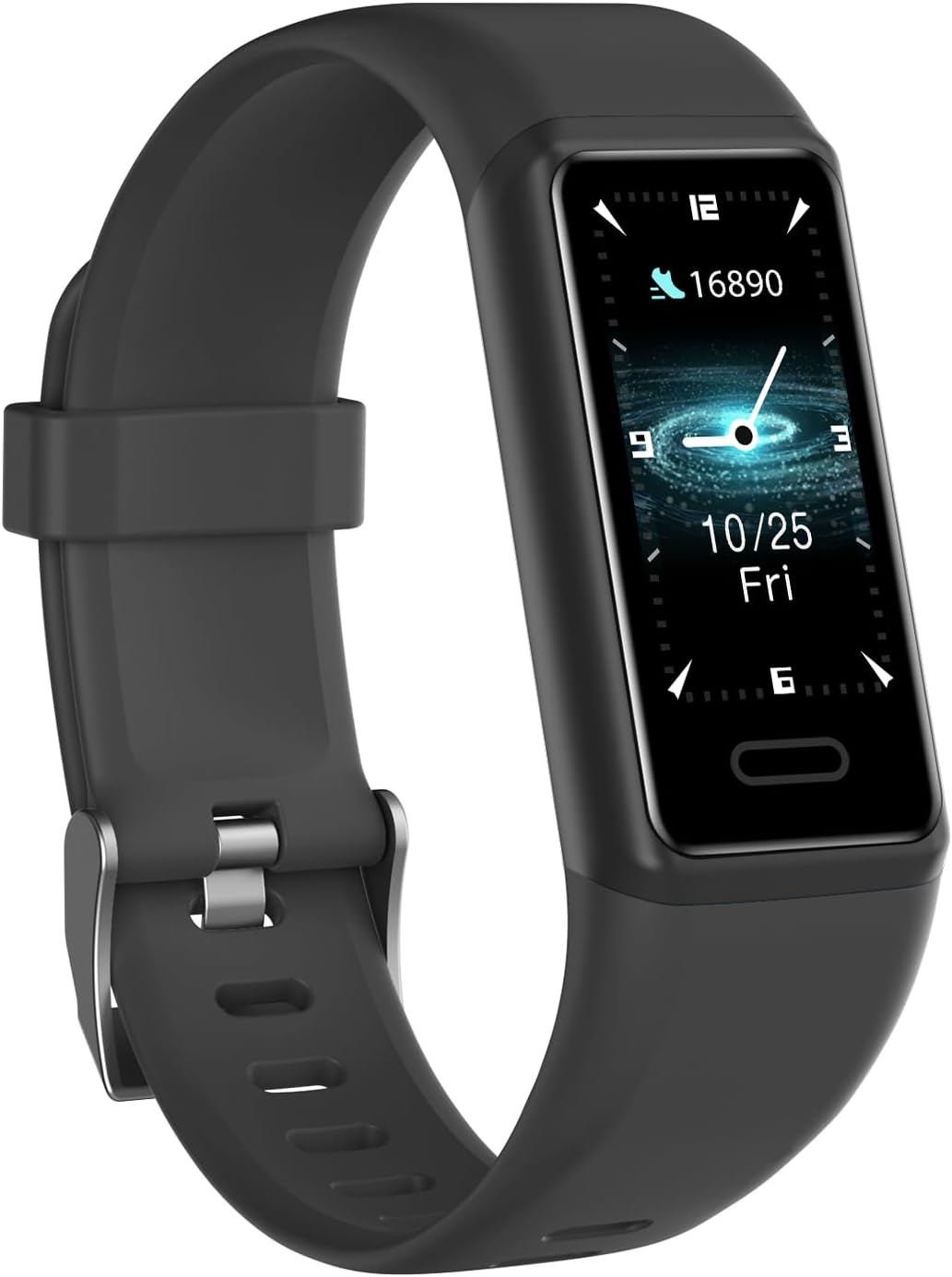 Fitness Tracker, Fitness Watches for Men Women with 24/7 Heart Rate Monitor Sleep Tracker Step/Calorie Counter Stopwatch Pedometer IP68 Waterproof (Dark Black)