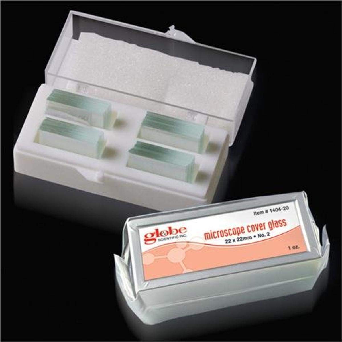 Globe Scientific 1401-10 Cover Glass, 18 x 18mm, #1 Thickness (Case of 10)