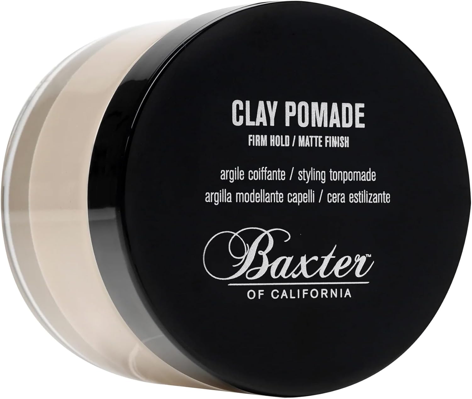 Baxter of California Clay Pomade - Natural Hair Firm Hold - Matte Finish - Styling Clay - All Day Style Protection - 2oz