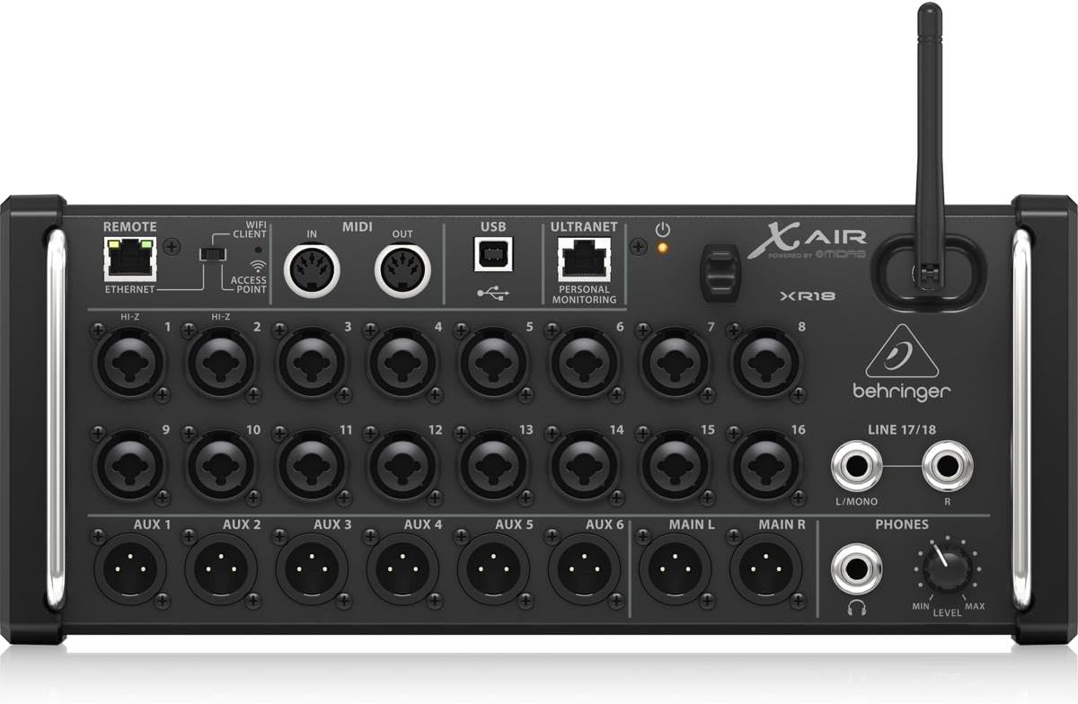 Behringer XAir XR18 18-Channel 12-Bus Wireless Digital Mixer for iPad/Android Tablet