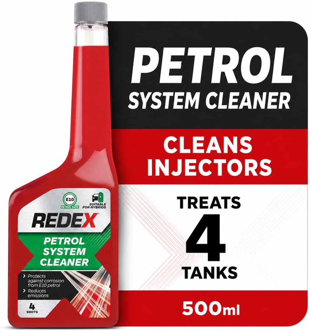 Redex Petrol System Cleaner 500ml, Petrol Injector Cleaner To Remove Harmful Deposits, Maximise Performance & Increase Fuel Economy Fuel Additives For Petrol Engines, Suitable For Hybrids
