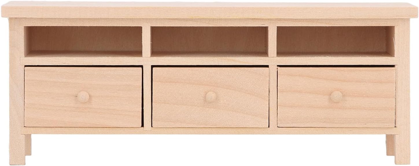 Miniature Dollhouse Furniture 1 12 Scale Wooden TV Cabinet Simulation TV Stand Model,Lovely Delicate Miniature Television Cabinet Model,Mini TV Cabinet Toys(#1)
