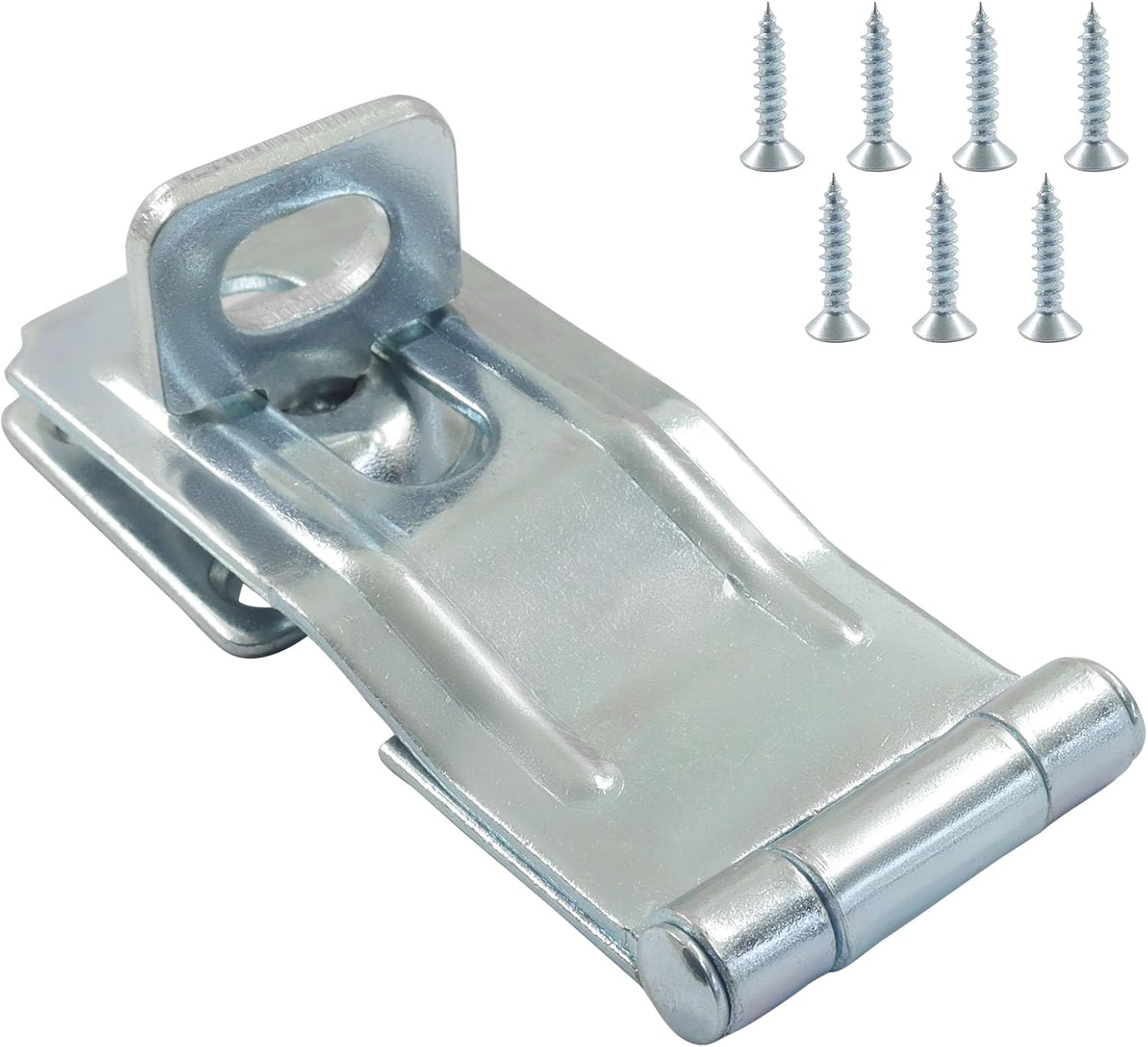 3-1/2" Swivel Staple Safety Hasp, Silver, 1Pcs