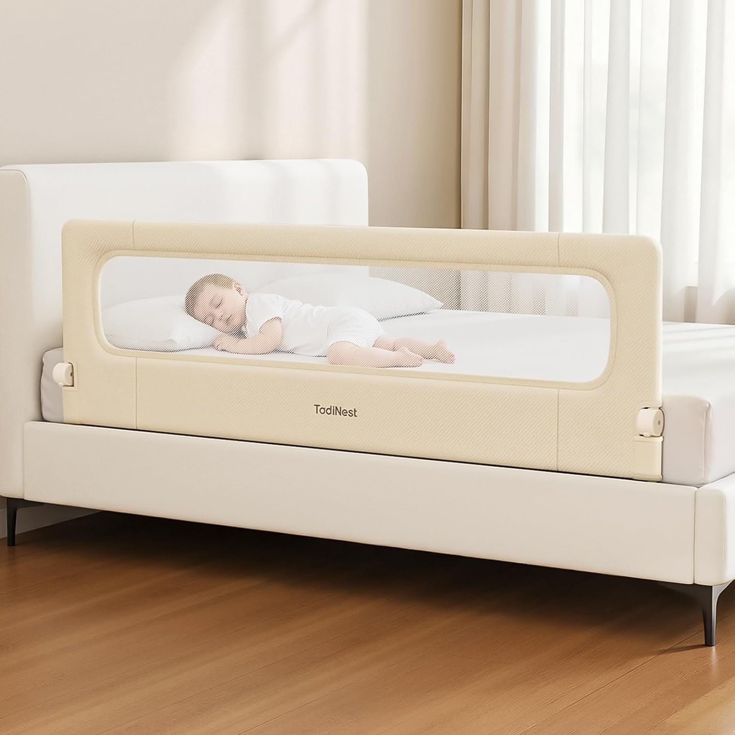Bed Rail for Toddlers,71 Inch Foldable Baby Guard