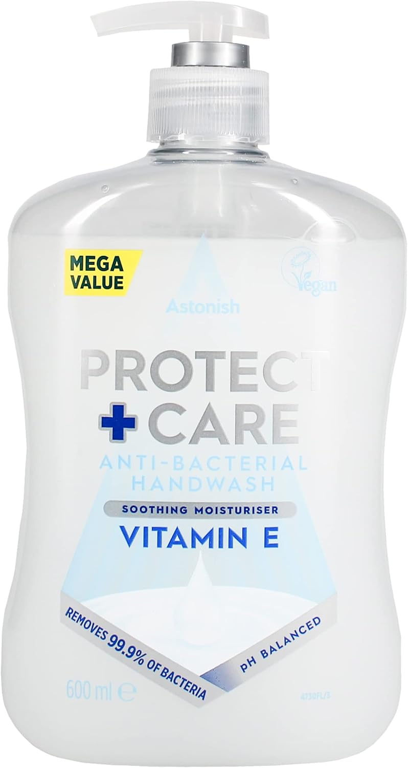 Astonish Anti-Bacterial Handwash Protect & Care Soothing Moisturiser with Vitamin E 600ml