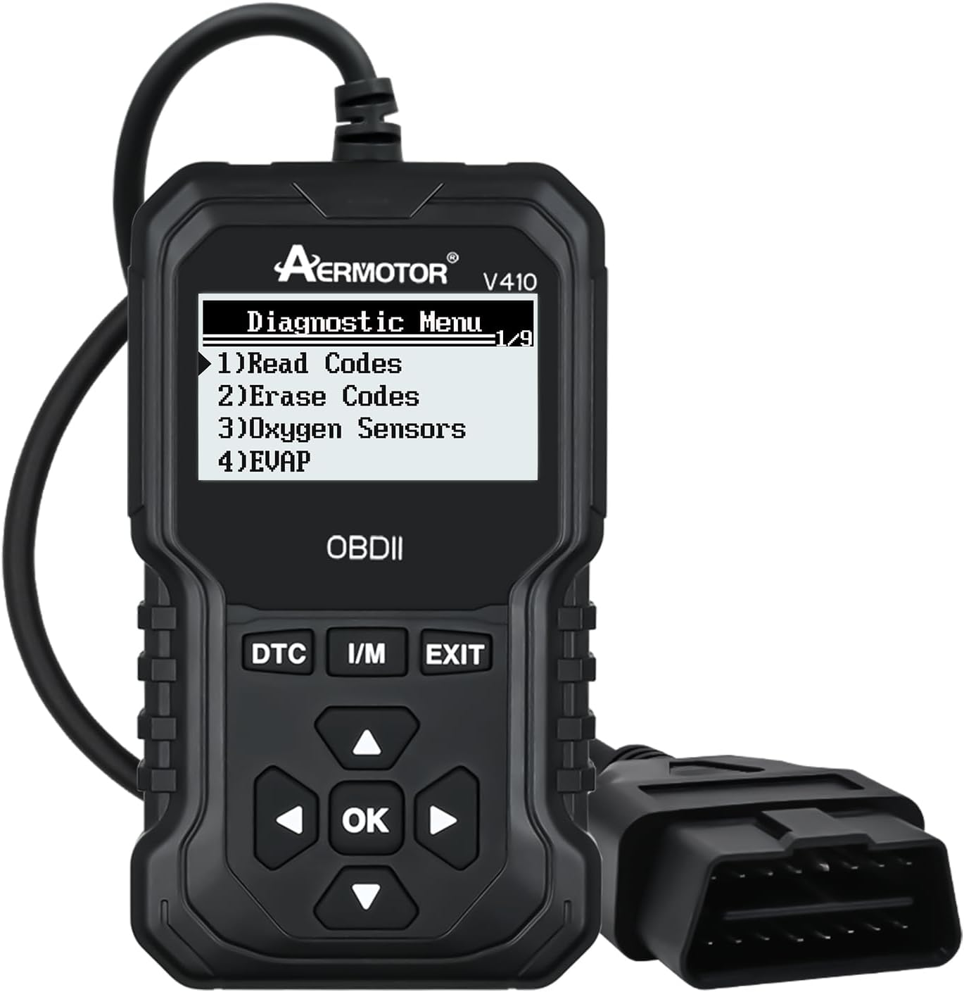 V410 OBD2 Car Scanner Diagnostic Tools: Engine Fault Code Reader Scan Tool with Live Data/Freeze Frame for All OBDII Cars After 1996,Black