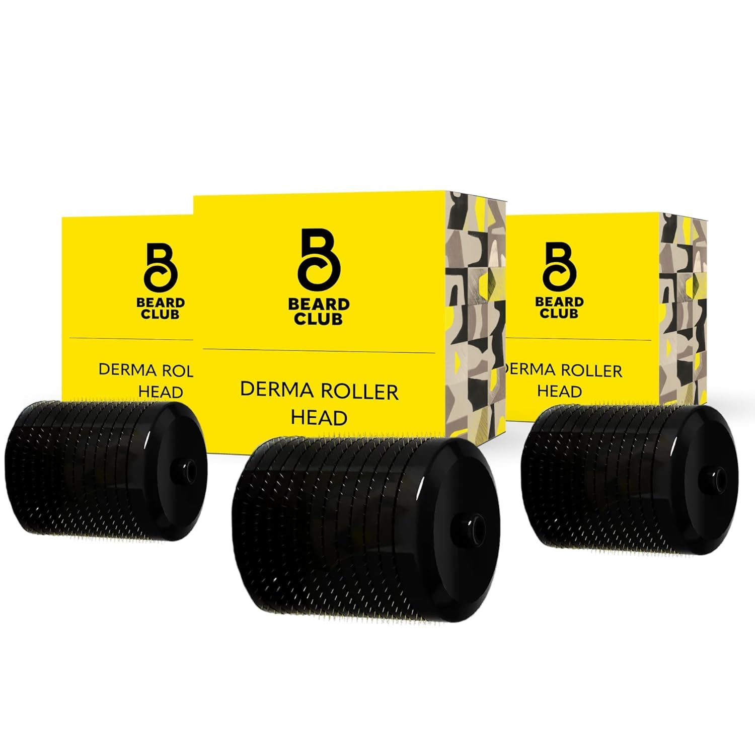 The Beard Club Derma Roller Replacement Head - 0.25mm Titanium Microneedles - 3 Pack
