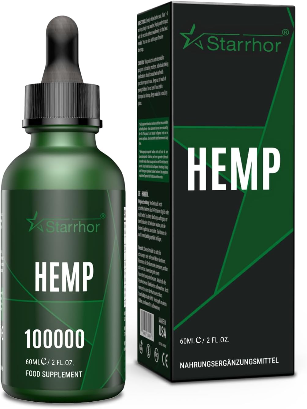 Starrhor High Strength Natural Oil Powerful Formula 100000MG, Natural Ingredients, Non GMO, Rich in Omega 3-6-9