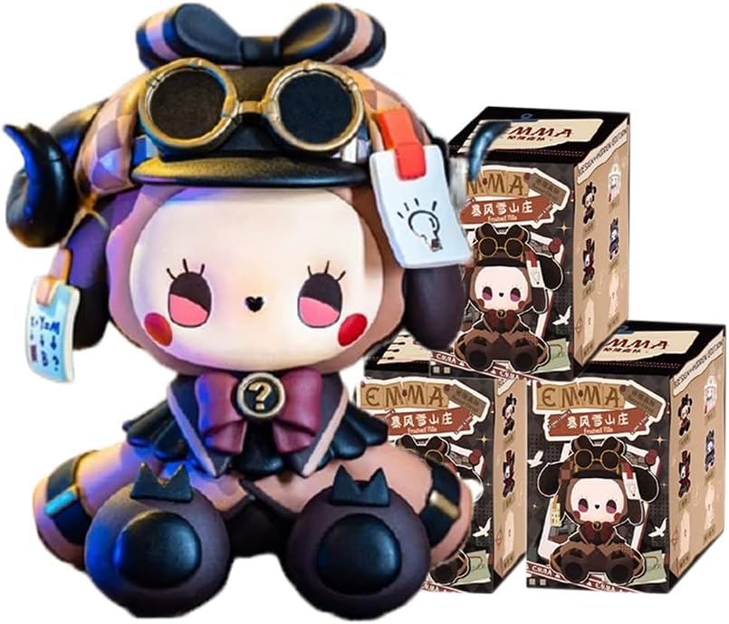 Aven Rabbit Emma Frostveil Villa Series Blind Box Action Figures Mystery Collectible Toys Cute Random Surprise Gift for Birthdays Christmas Desktop Ornaments Display Collectors, 3 PCS