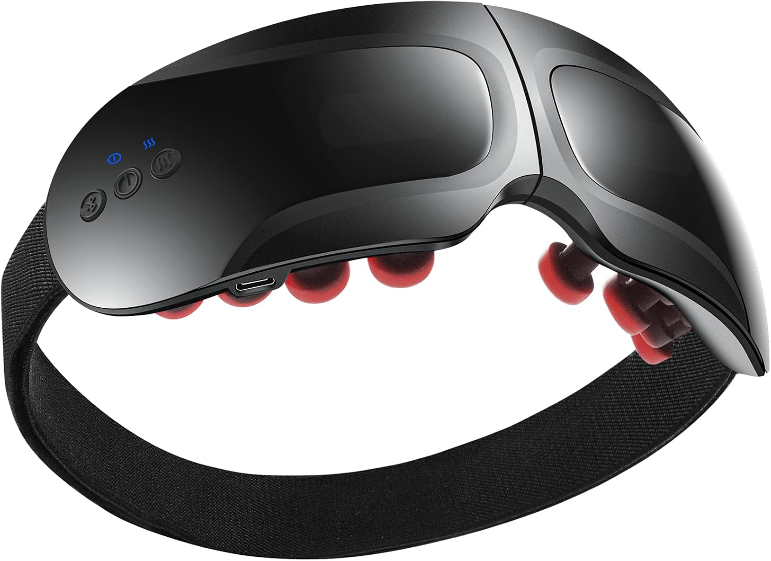 Fullicon Ultra Light Eye Massager with Heat & Vibration, Bluetooth Music, Heated Eye Mask for Puffy & Dry Eyes, Migraine Relief, Stress Relief & Relaxation, Gifts for Women & Men (Black)