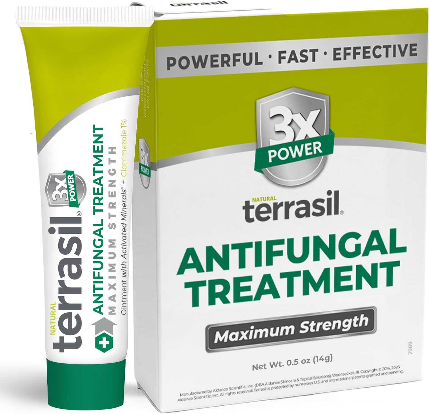 terrasil Clotrimazole Antifungal Cream Maximum Strength Treatment, 0.5oz
