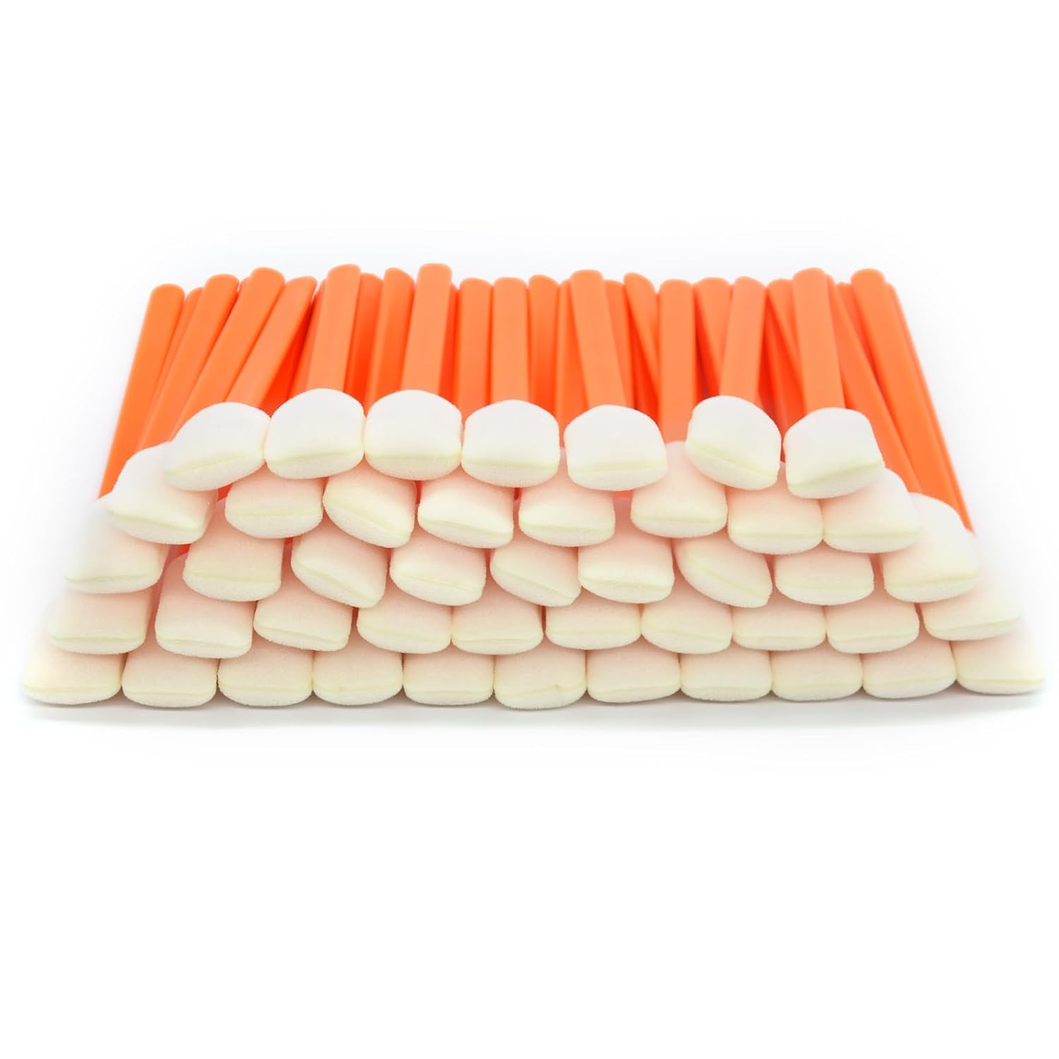 200pcs 5.11" Square Rectangle Foam Cleaning Swab Sticks for Solvent Format Inkjet Printer Roland Optical Equipment (Orange)
