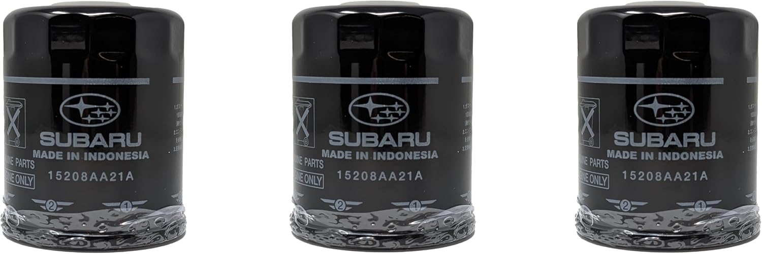 Subaru Engine Oil Filter & Crush Gasket Kit (1, 2, 3, 6, 12 pks available) Outback Legacy Impreza Forester XV Crosstrek Ascent 15208AA21A & 803916010 (3 Pack)