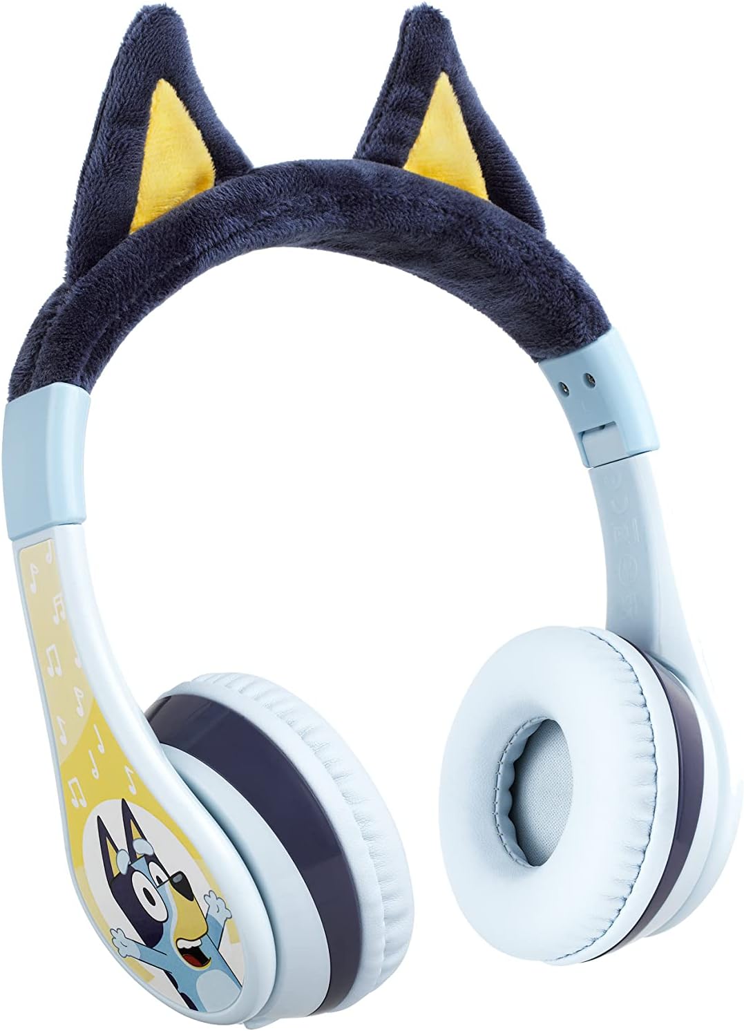 eKids Bluey Bluetooth Headphones for Kids, Wireless Headphones with Microphone Includes Aux Cord, Volume Reduced Kids Foldable Earphones for School, Home, or Travel