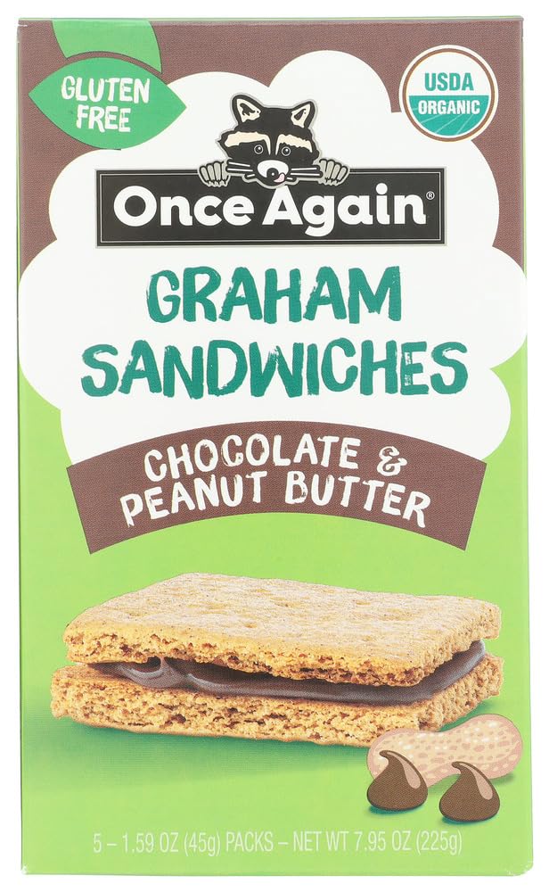 ONCE AGAIN Organic Chocolate & PB Graham Sandwiches Multi-Pack, 1.59 OZ