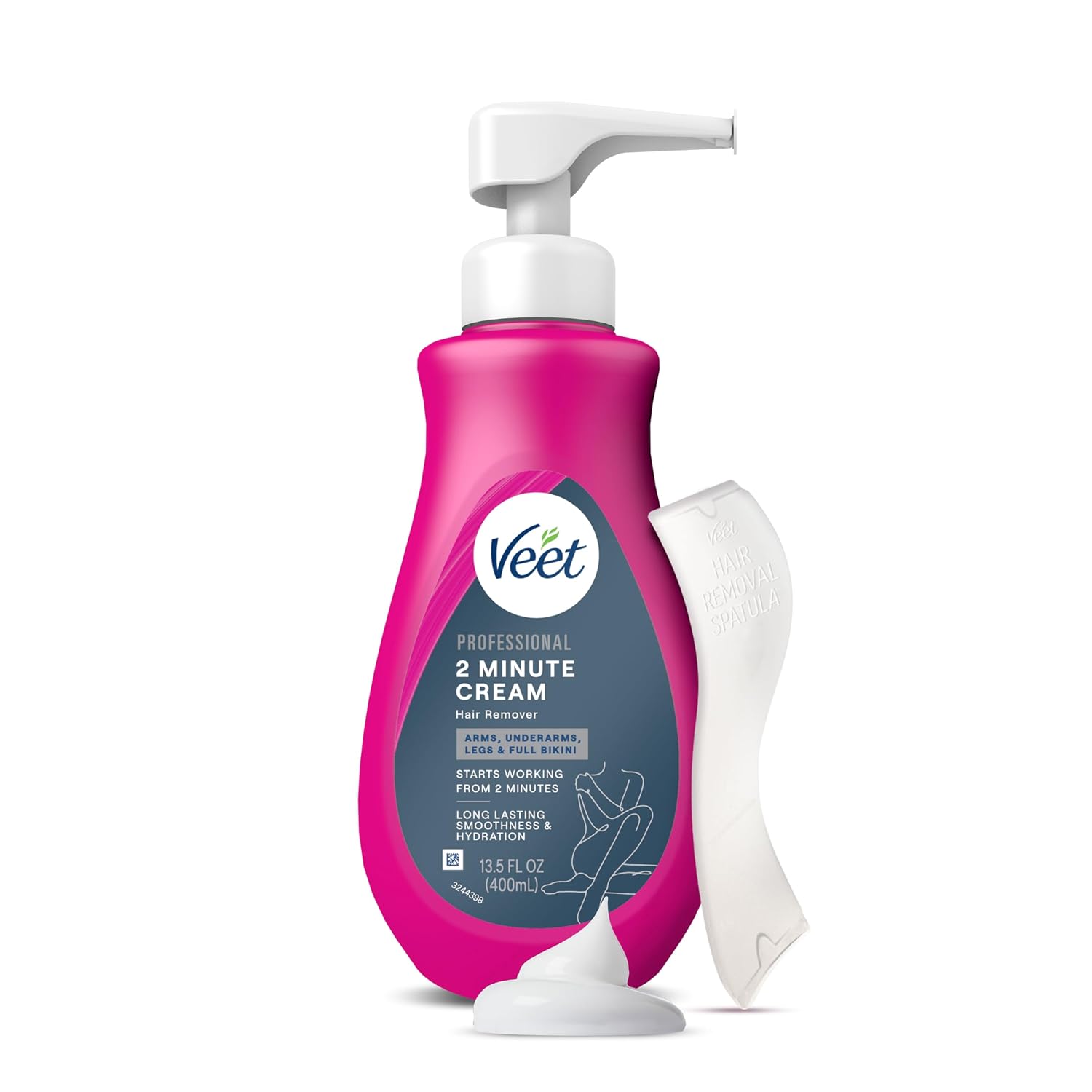 Veet Professional 2 Min Hair Removal Cream, Full Body & Bikini, 13.5 FL OZ