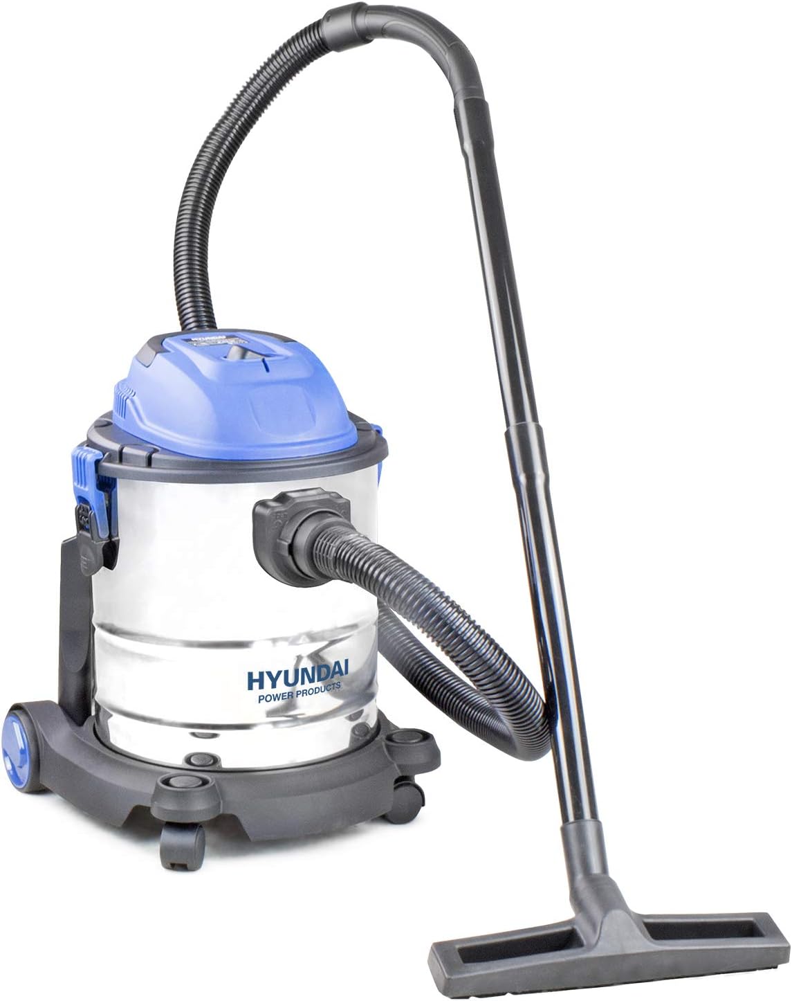 HYUNDAI 1200W 25L Wet & Dry Vacuum Cleaner, 3-in-1 Blow Function, 16kPa Suction, Stainless Steel Tank, Lightweight 6.2kg, 4m Cable