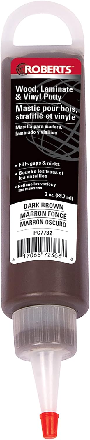 ROBERTS Repair Putty for Wood, Laminate and Vinyl - Dark Brown (3 oz.)