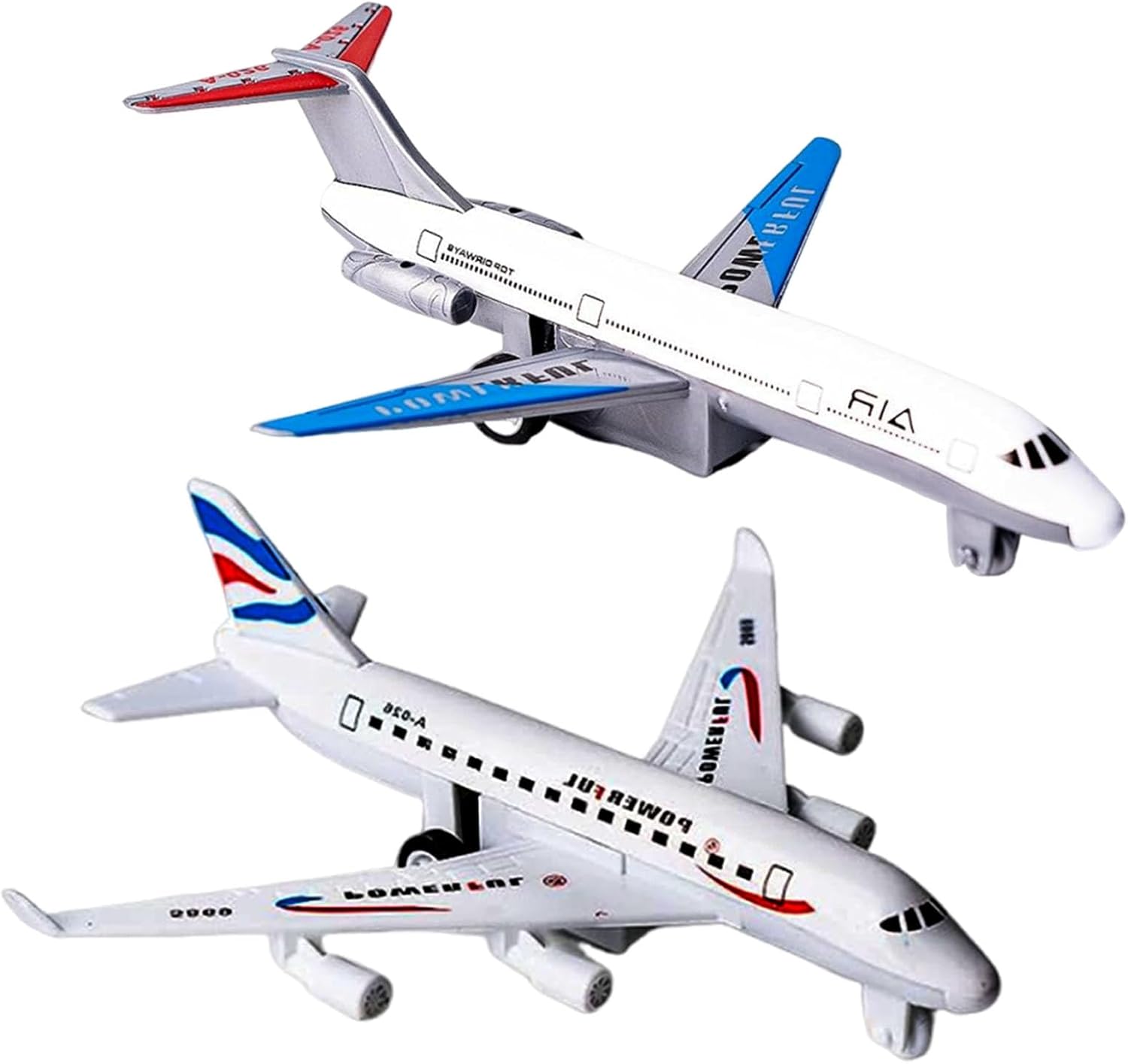 DXPETA 2 Pcs Model Planes, Airplane Toy, Emirates A380 Model Plane, Airport Toy, A380 Model Plane, Airplane, Aeroplane, For Boys & Girls, Easy To Play Christmas & Birthday Gifts