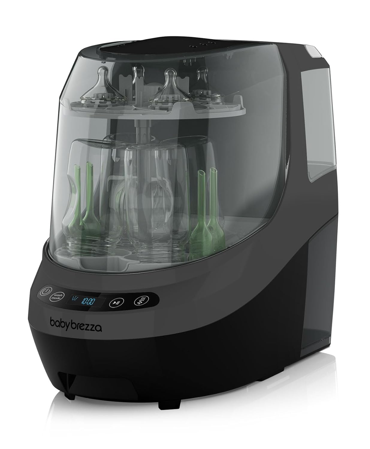 Baby Brezza Baby Bottle Washer Pro - Clinically Proven Better Cleaning | Washer, Sterilizer + Dryer for Essentials like Bottles + Pump Parts – Machine Replaces Brushes + Racks, HEPA Filter