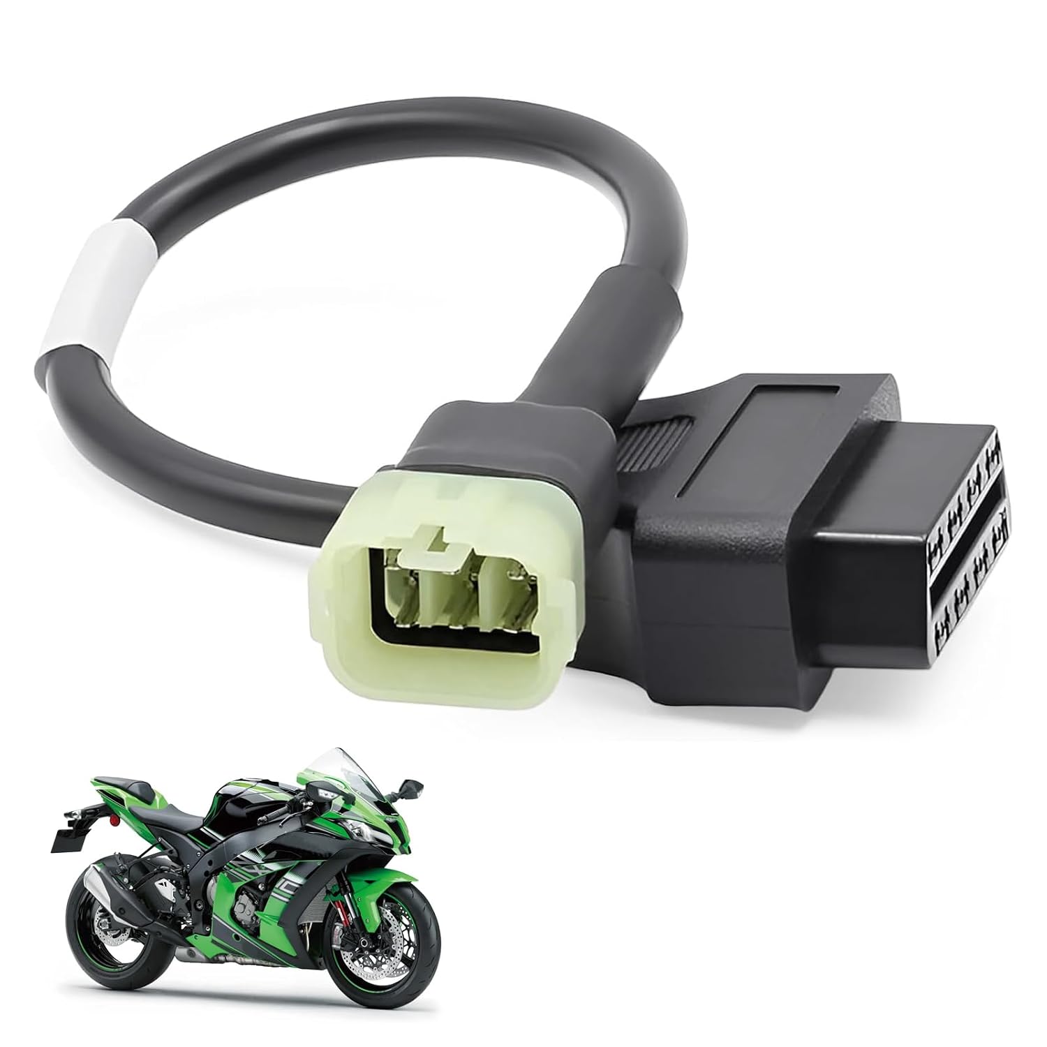 Wjelet Diagnostic Cable, OBD-II Engine System Diagnostic Tools, OBD II 6-Pin to 16-Pin,for Kawasaki Motorcycle Diagnostic Scanner Readers