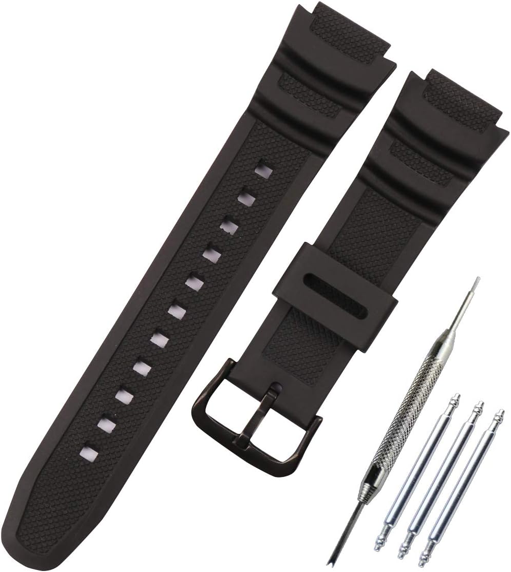 Natural Resin Watch Bands Replacement fit for Casio AE-1200 MRW-200H W-800H W-735H W-218 SGW-300 AEQ-110 Waterproof Rubber watchband watch strap wristband