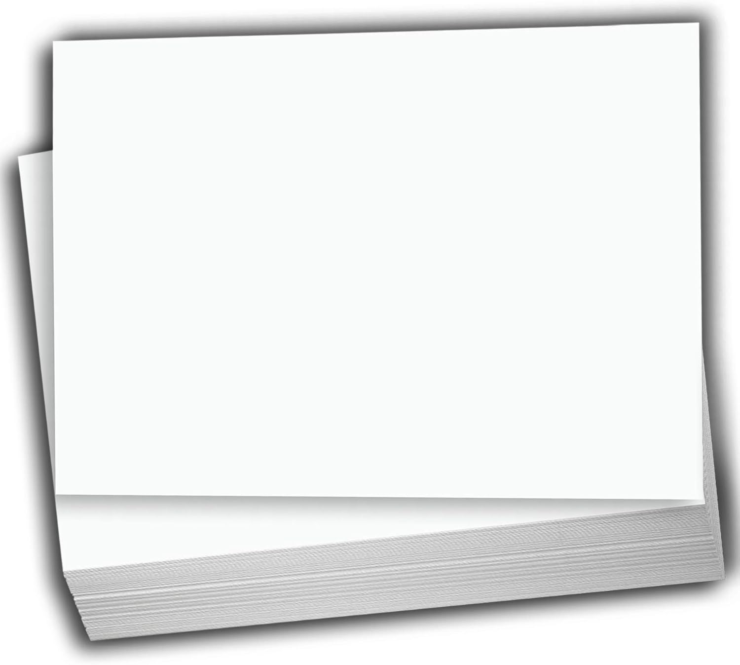 Hamilco Blank Index Cards Flat 5 1/2" x 8 1/2" Card Stock 65lb Cover White Cardstock Paper 100 Pack (100 Cards) Bright