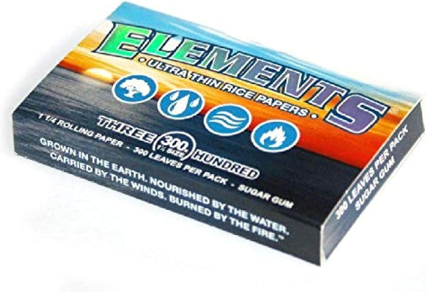 ELEMENTS 300 Ultra Thin Rice Rolling Paper 1.25 1 1/4 Size, 1 Pack = 300 Leaves