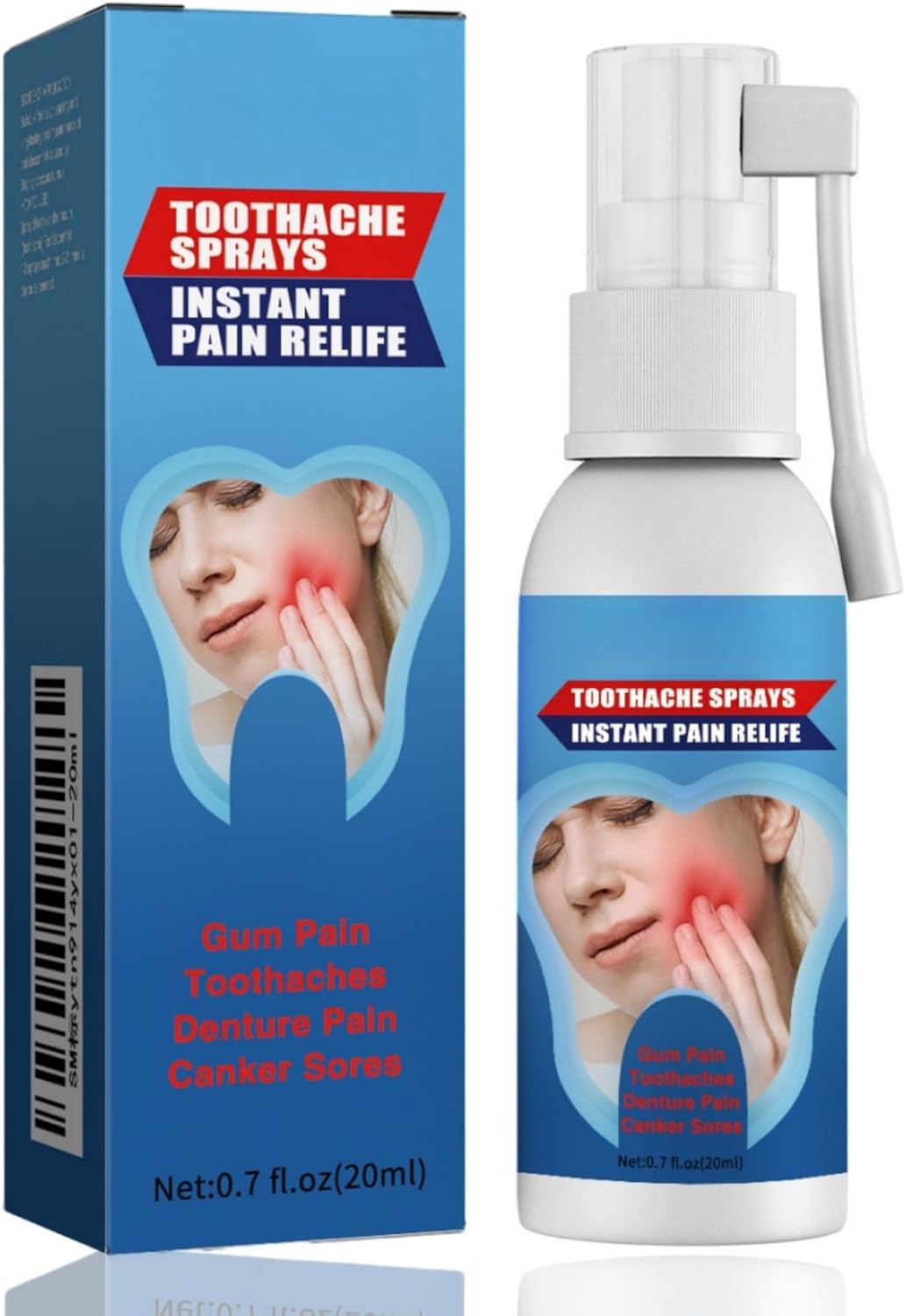 Toothache Relieving Spray,Tooth Pain Relief,Toothache Relief,Pain Spray for Dental Pain Relief,Tooth Numbing Spray,Toothache Pain Relief for Adult,Strong Pain Relief for Toothache,Gum Pain Spray