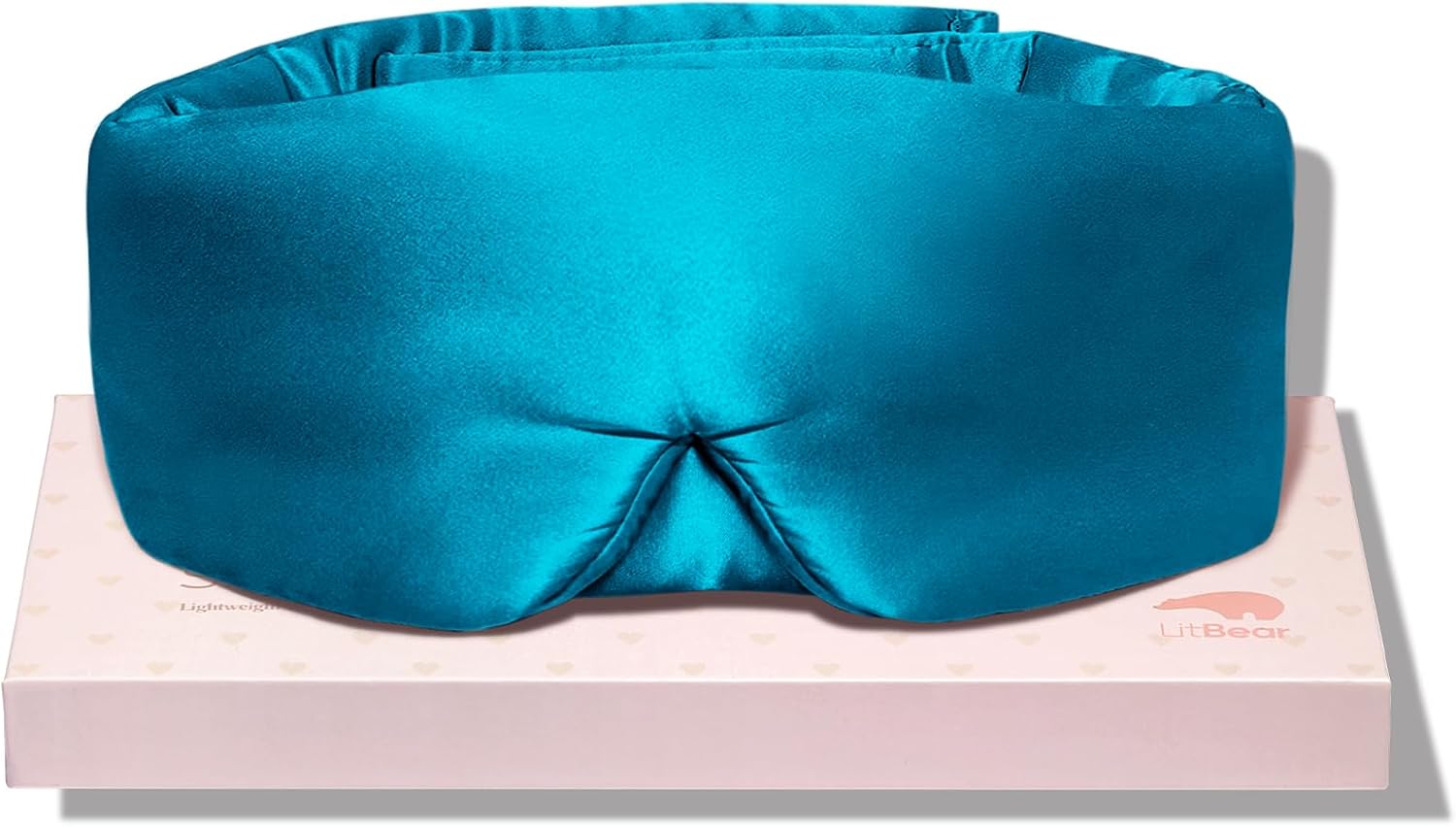 LitBear Silk Sleep Mask for Side Sleeper, Eye Mask Sleeping for Women Men