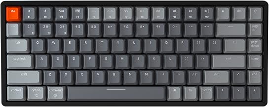 Keychron K2 Version 2 Wireless Gaming Mechanical Keyboard, Bluetooth/USB Wired Compact 84 Keys RGB LED Backlit N-Key Rollover Aluminum Frame for Mac Windows, Gateron G Pro Brown Switch