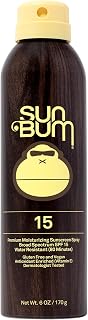 Sun Bum Original SPF 15 Sunscreen Spray |Vegan and Hawaii 104 Act Compliant (Octinoxate & Oxybenzone Free) Broad Spectrum Moisturizing UVA/UVB Sunscreen with Vitamin E | 6 oz