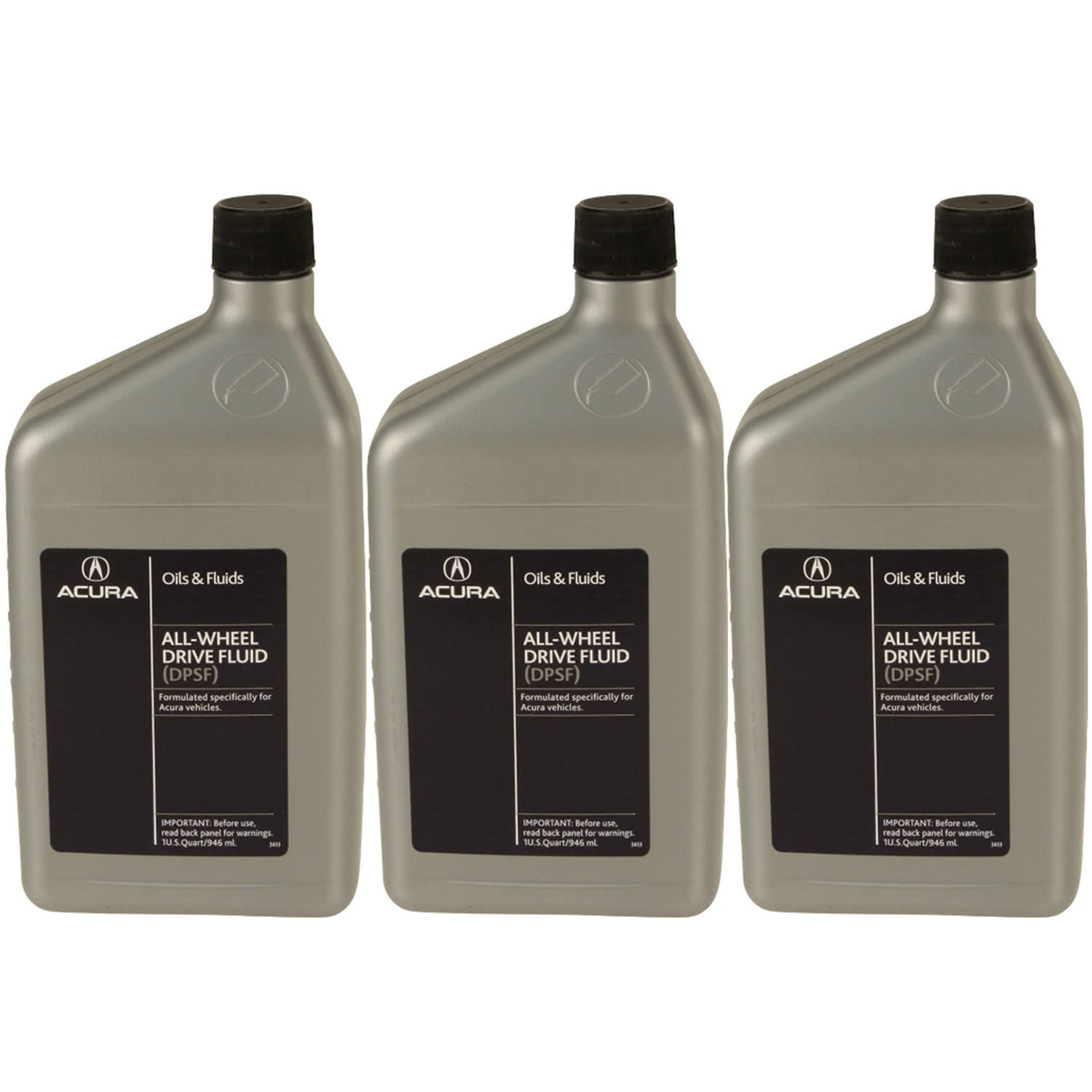 Genuine OEM Differential Oil AWD Type-II 3 Quarts DPSF (3x1 Qt) for Acura MDX RDX TL TLX Honda CR-V Pilot HR-V Ridgeline