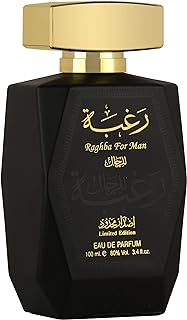 Lattafa Perfumes Raghba for Men 2 Piece Set (3.4 Ounce Eau de Parfum Spray + 1.7 Ounce Deodorant Spray)