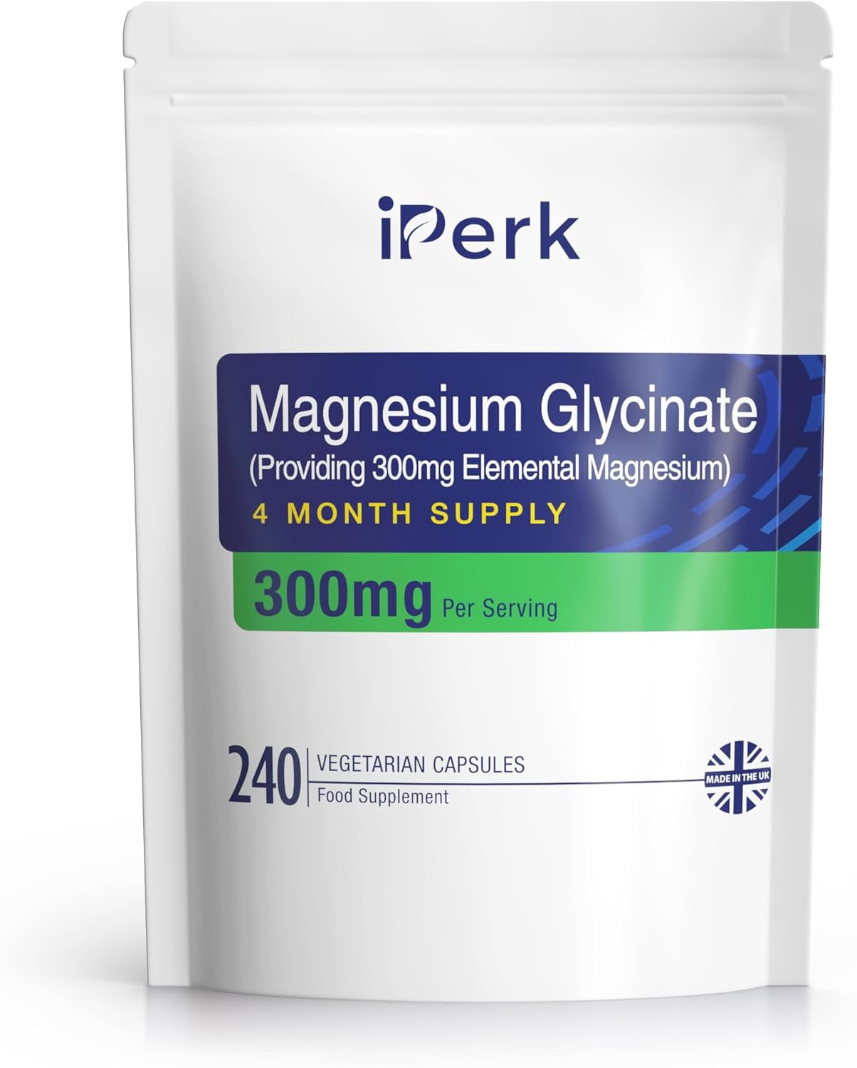 Magnesium Glycinate Capsules Provide 300 mg of Pure Elemental Magnesium Per Serving 240 Vegan Caps | Magnesium Supplement Non GMO, Dairy & Gluten Free