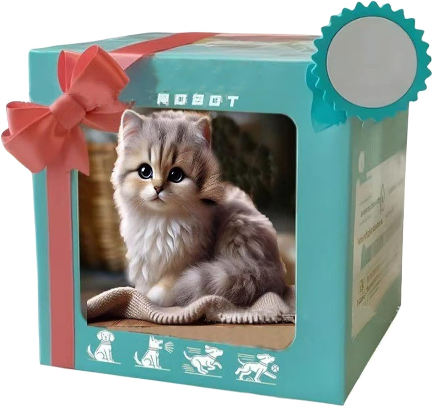 Realistic Cat Robot, 2025 New Ai Robot Cat Plush Toy, Interactive Robotic Animal Toy That Act Like Real Cats, Cute Electronic Pets Gift for Kids and Adults