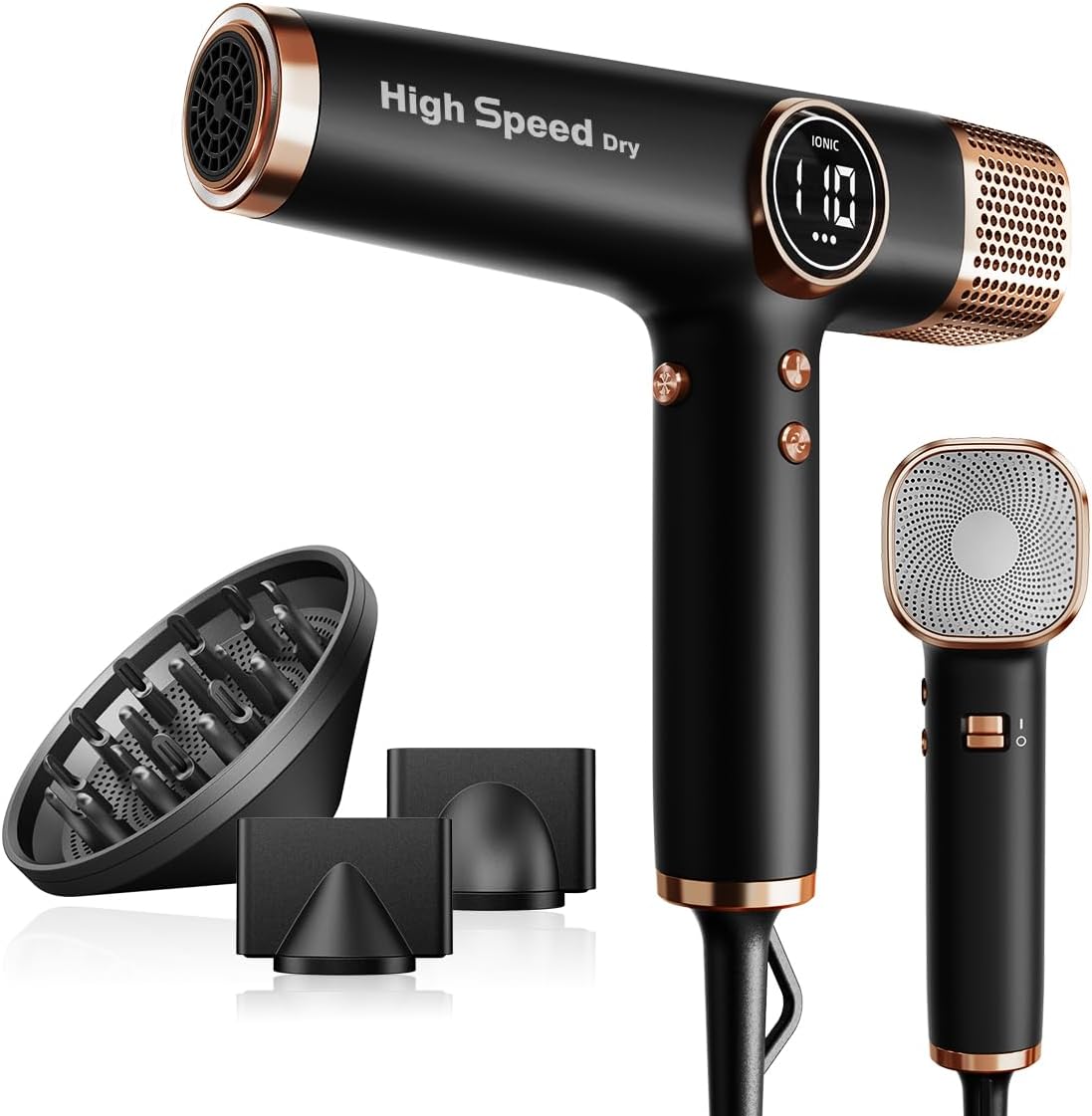 Faszin 330g Lightweight Hair Dryer, 110,000 RPM High Speed Motor