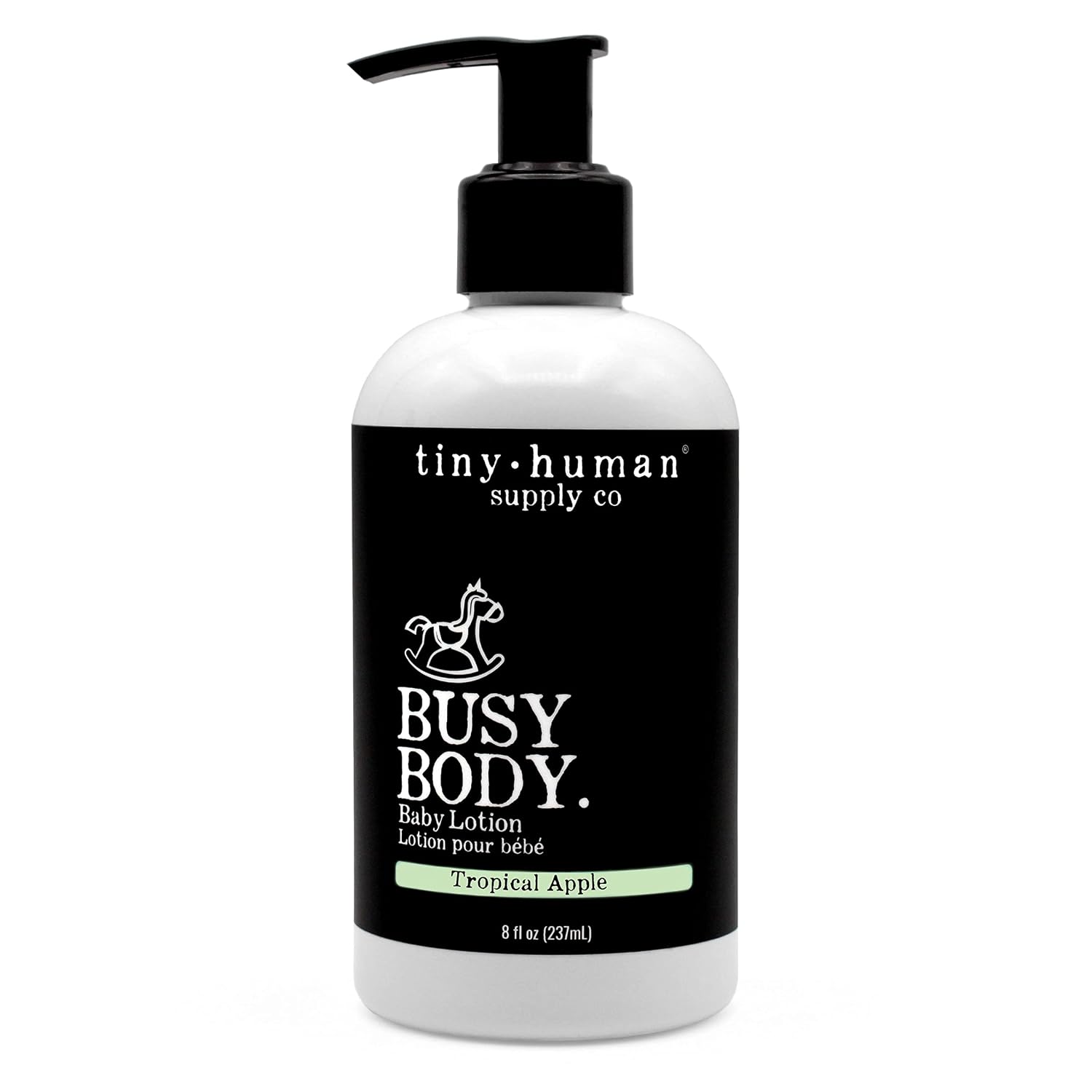 Busy Body Baby Lotion 8oz, 1 Pack, Tropical Apple, Natural Ingredients, No Added Dyes, Parabens or Phthalates