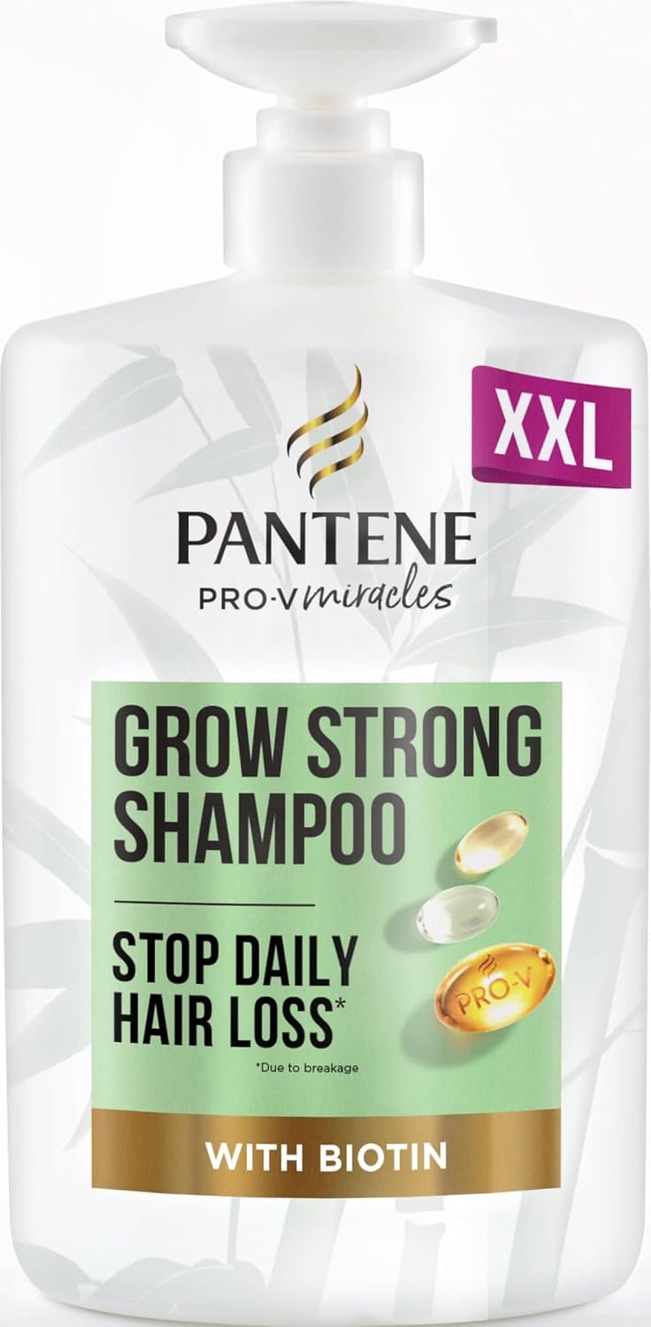 Pantene Grow Strong Shampoo with Biotin & Protein Strengthener 1L XXL Pump