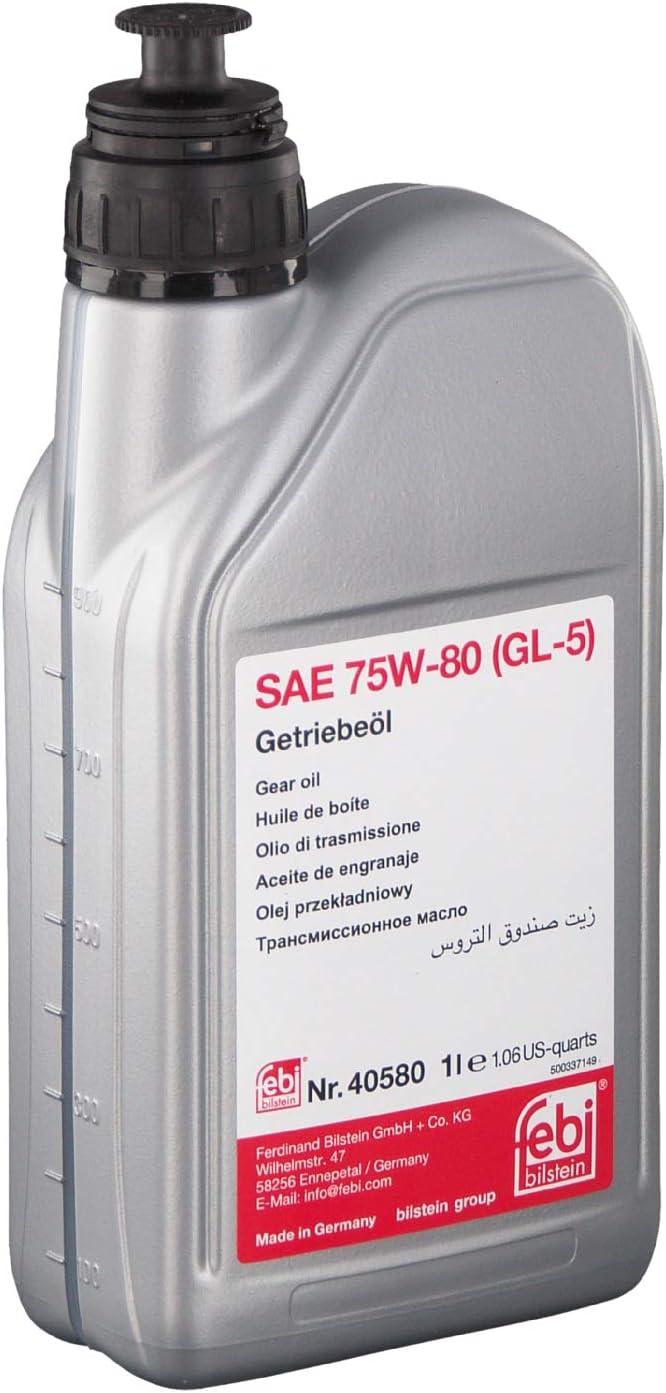 febi bilstein 40580 Gear Oil SAE 75W-80 (GL-5), pack of one