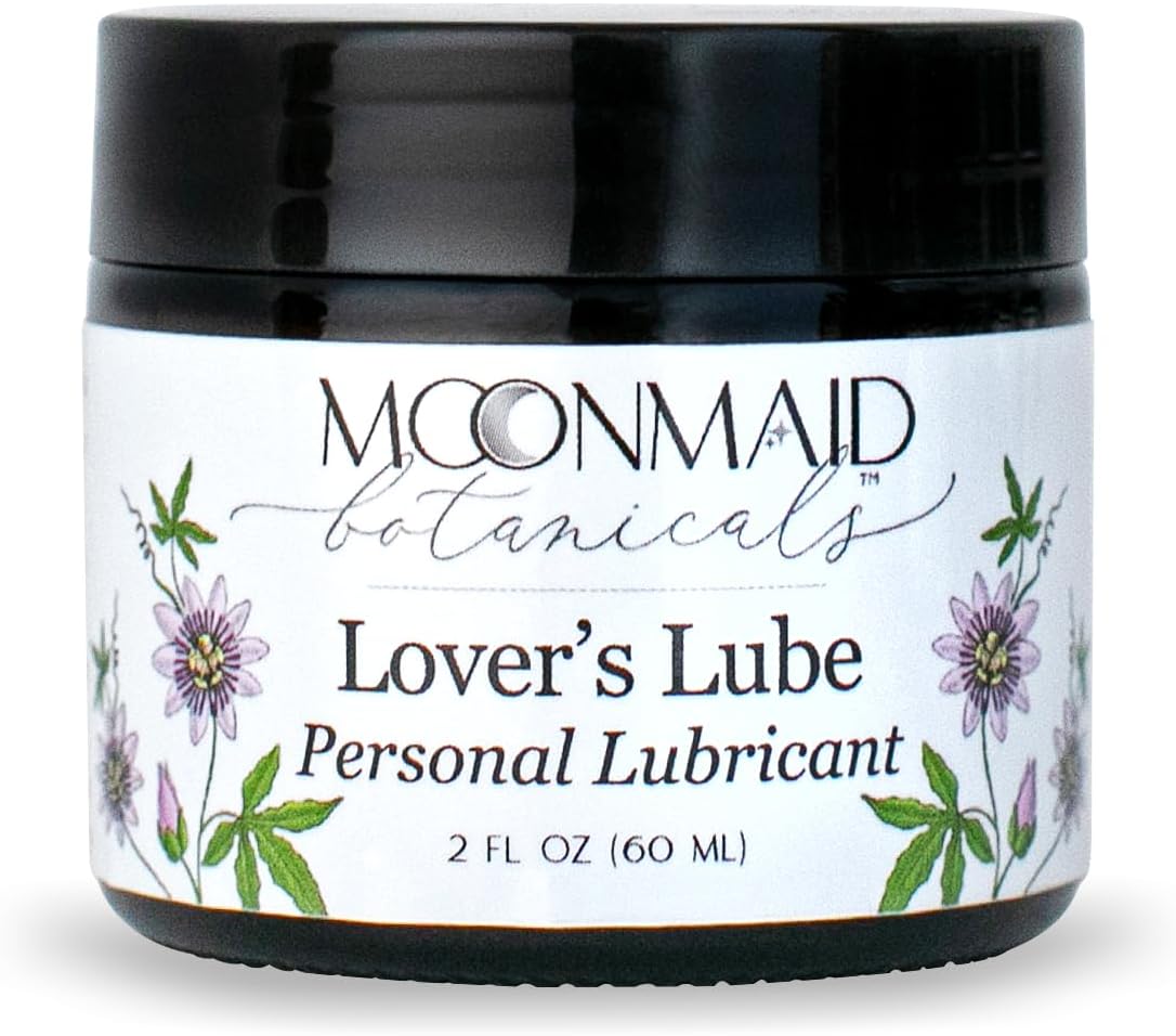 Lover's Lube Natural Lube for Women | Organic Oil Based Lubrication Alternative with Menthol for Smooth Sensation | Olive Oil, Shea Butter Infusion with Herbs