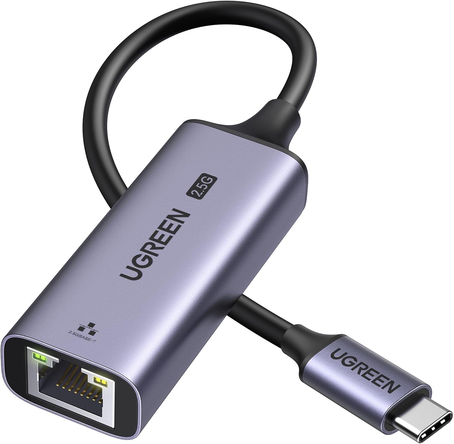 UGREEN USB C to Ethernet Adapter 2.5G, Ethernet Adapter Aluminum for Laptop | Type C (Thunderbolt 4/3 Compatible) to RJ45 Network Internet, Compatible for NAS, MacBook Air/Pro, iPhone 17 Pro/Max