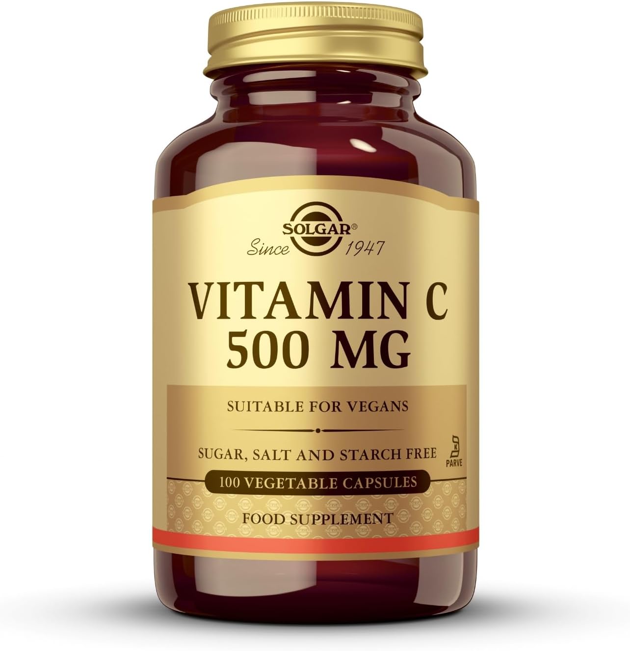 Solgar 500 mg Vitamin C Vegetable Capsules - Pack of 100 - Seasonal Immunity Support - Potent Antioxidant - Reduces Tiredness and Fatigue - Collagen Formation - Vegan