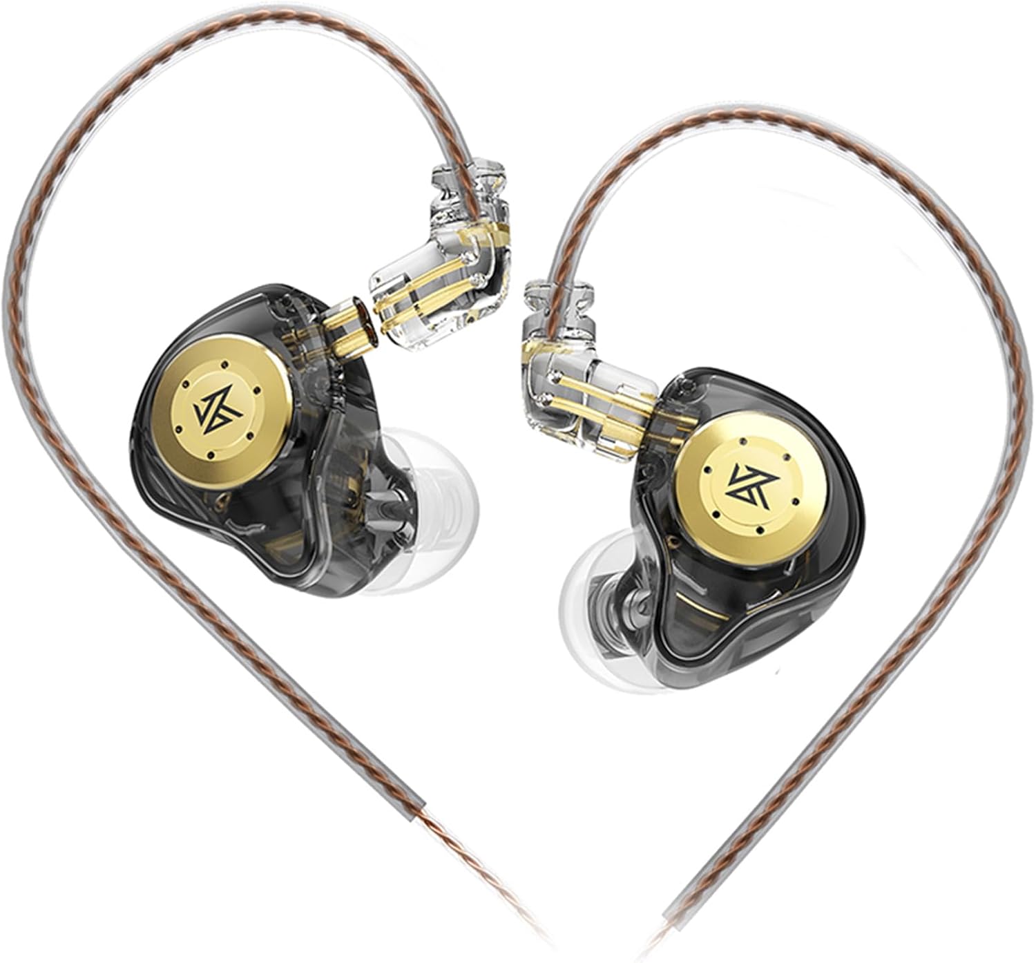 KZ EDX PRO in Ear Monitor Earphones, EDX PRO Wired in-Ear Earbuds HIFI Deep Bass Sound Headphones with 1DD New 10mm Dynamic Driver Over-Ear Headset for Musician Stage (Black, No mic)