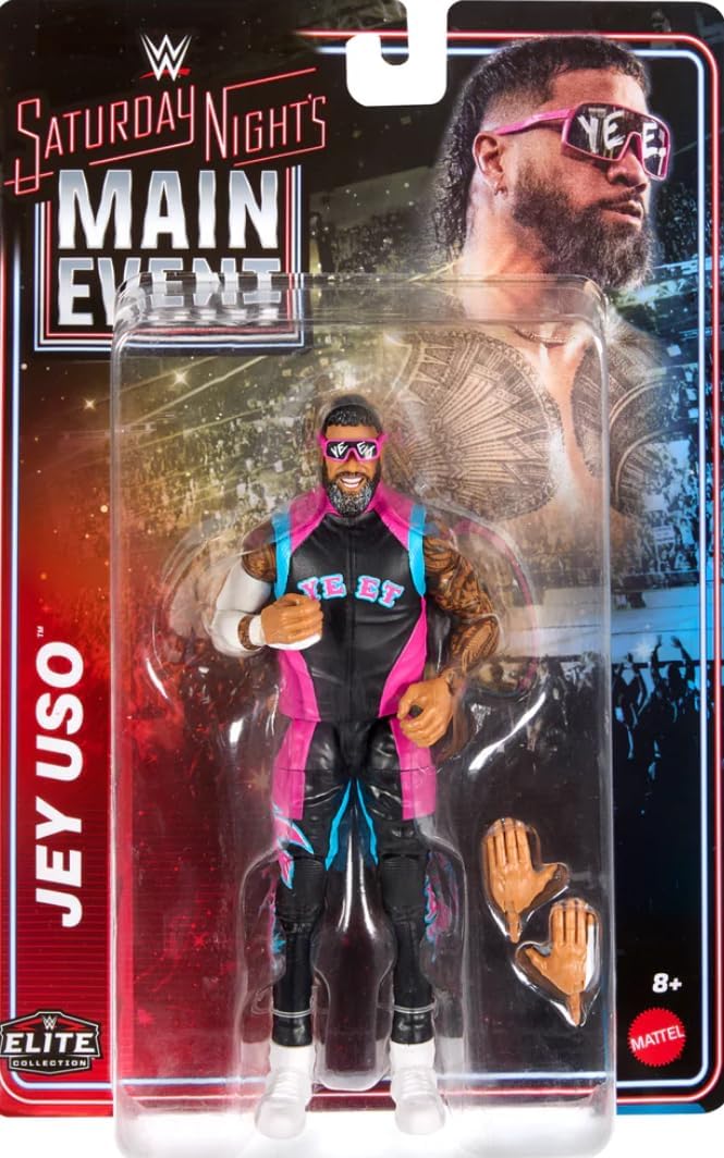 WWE Jey Uso Yeet Mattel Elite Collection Saturday Nights Main Event Series 1 Wrestling Action Figure Toy Wrestler