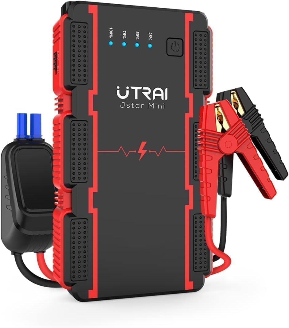 Car Battery Booster Jump Starter Power Pack,UTRAI 4000A Portable Car Jump Starter Power Bank for 12V Vehicles Motorcycle,with LCD Screen/LED Flashlight/Quick Charge3.0 (Up to 9L Gas/8.5LDiese)